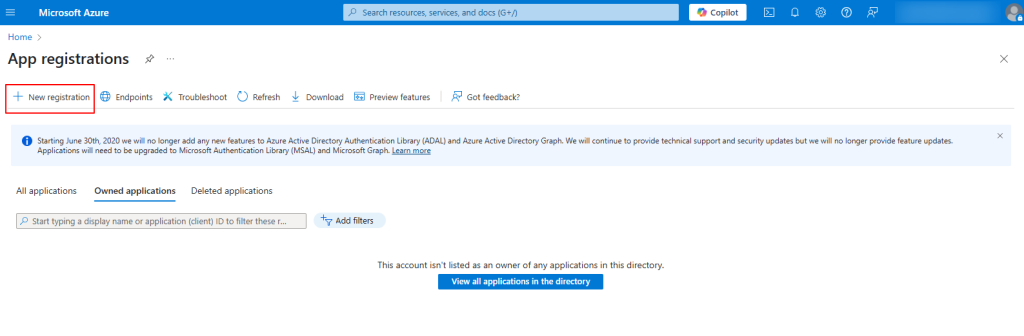 Azure integration settings in Advanced File Manager