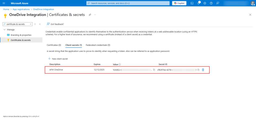Azure Blob Storage integration.