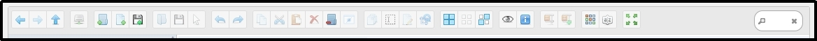 Toolbar with various file management features.