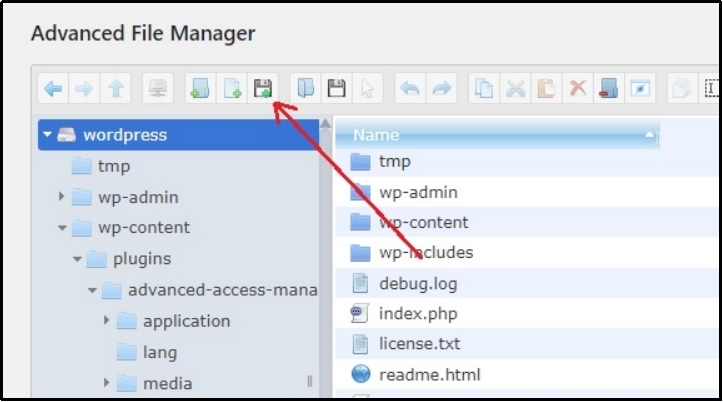 click on the upload files button