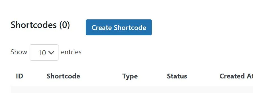 create shortcode