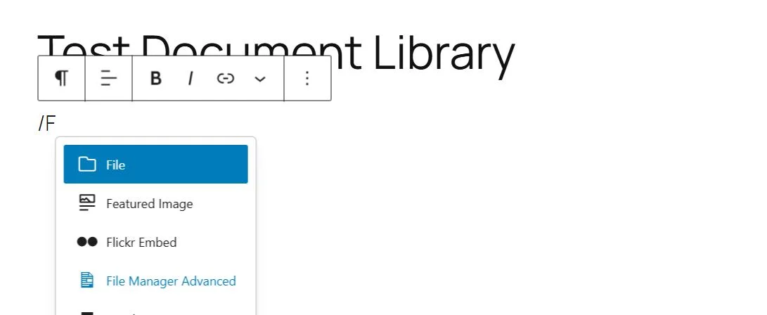 using the gutenberg block