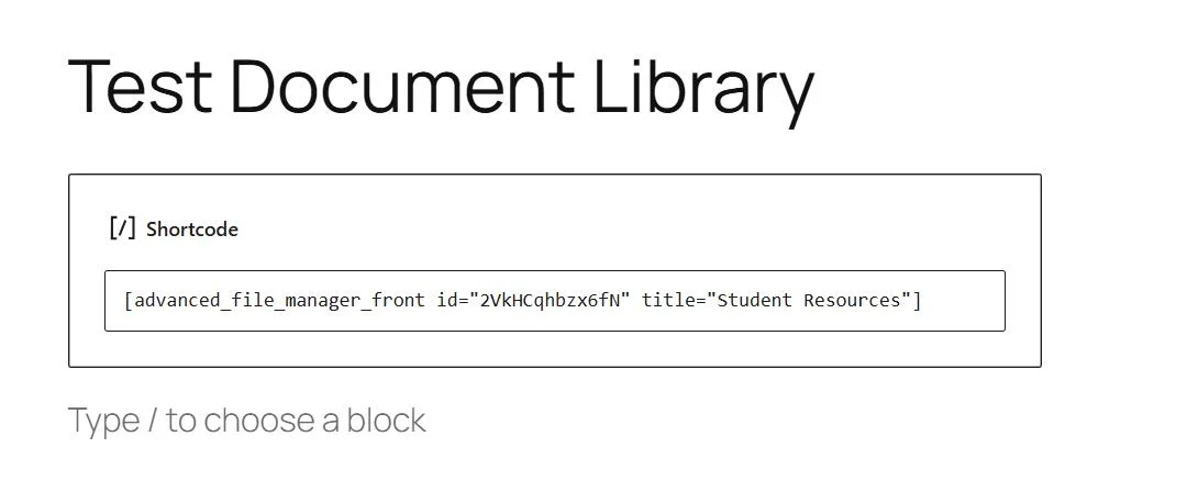paste the shortcode manually