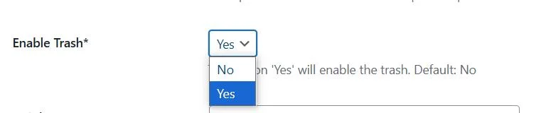 use the trash feature