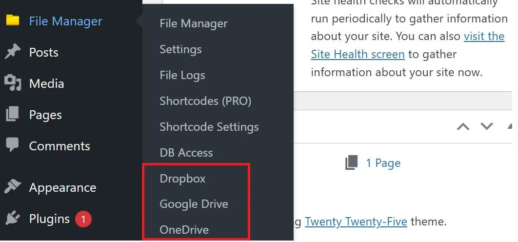 google drive or dropbox