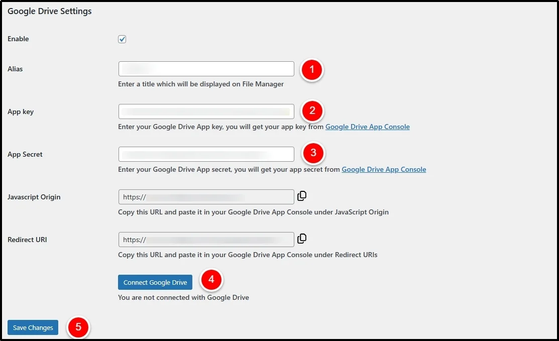 click connect google drive