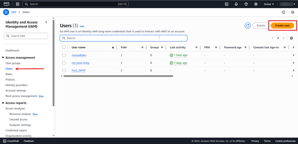 First S3 integration setup screen