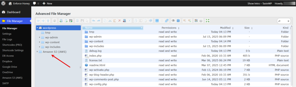 Output result from S3 file process in the system