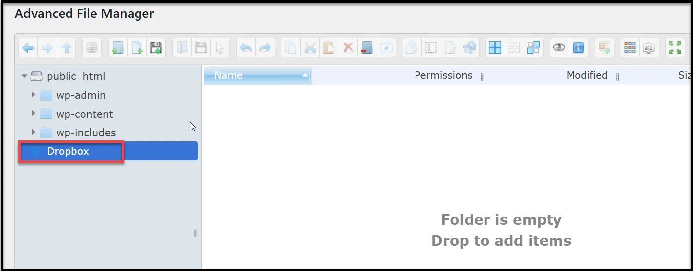 connected to your dropbox account