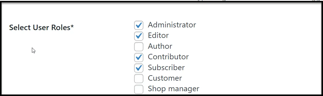 select multiple roles