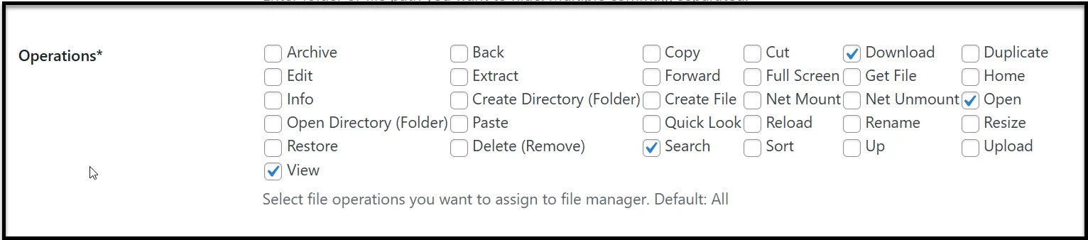 operations permissions