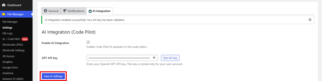 Advanced File Manager AI Integration 3