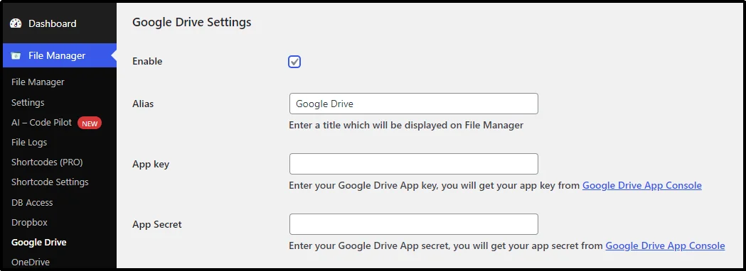 Check the enable checkbox in plugin settings