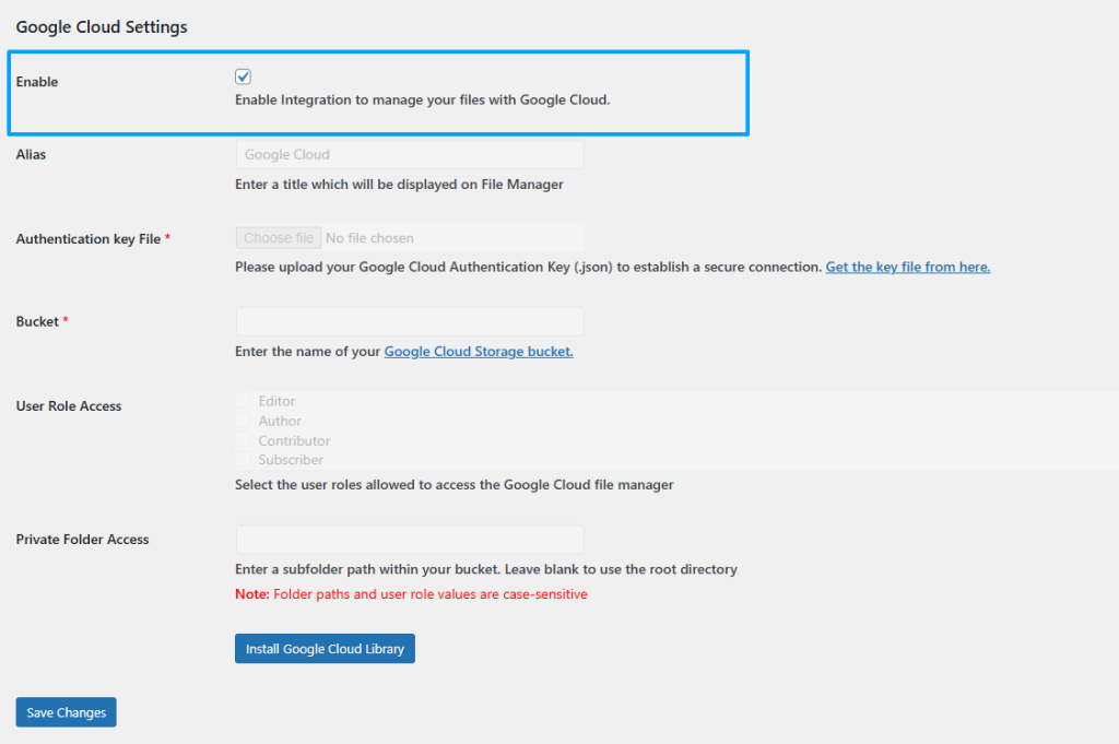 Advanced File Manager Integration Google Cloud 3