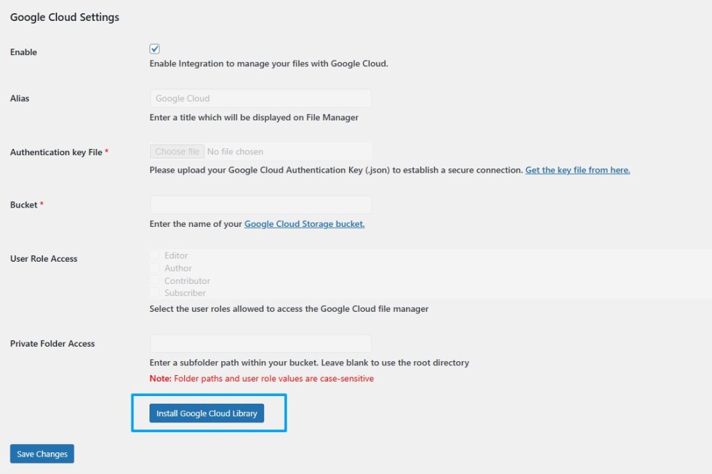 Advanced File Manager Integration Google Cloud 4