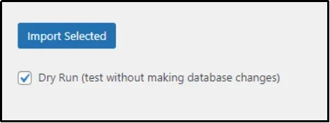 Clicking “Import Selected” to add files to media library