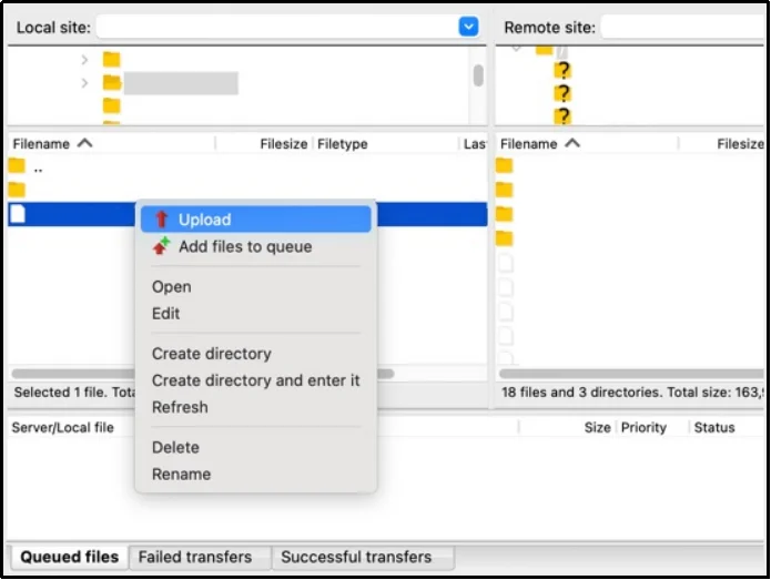 Uploading files to WordPress using FTP client