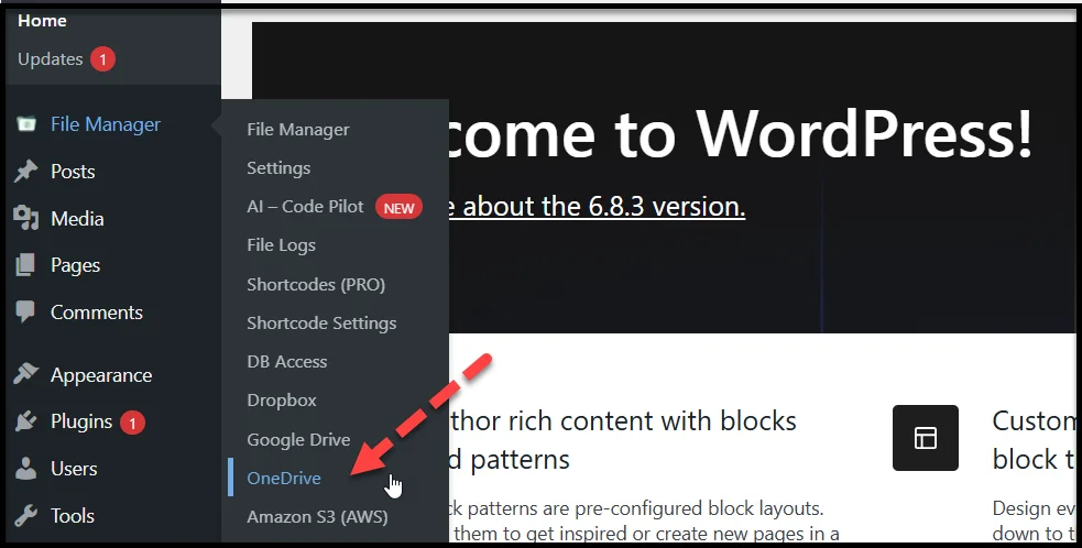 Accessing Advanced File Manager plugin settings