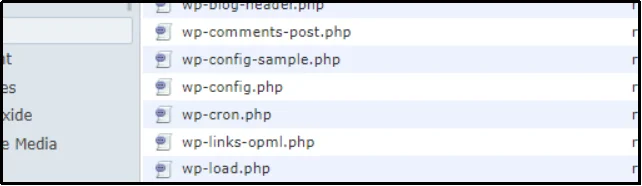 wp-config.php file inside public_html directory