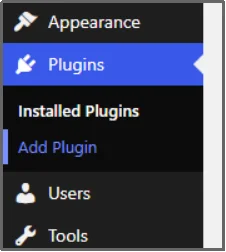 Add new plugin button in WordPress