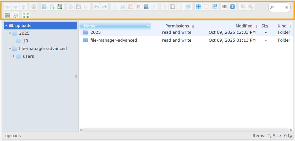 Advanced File Manager Settings 10