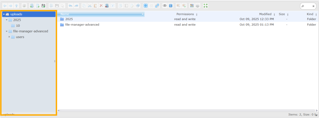 Advanced File Manager Settings 11