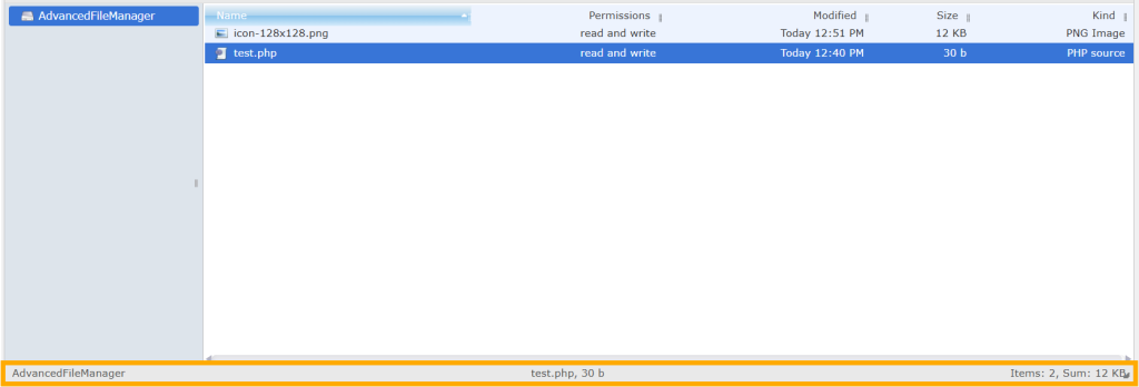 Advanced File Manager Settings 13
