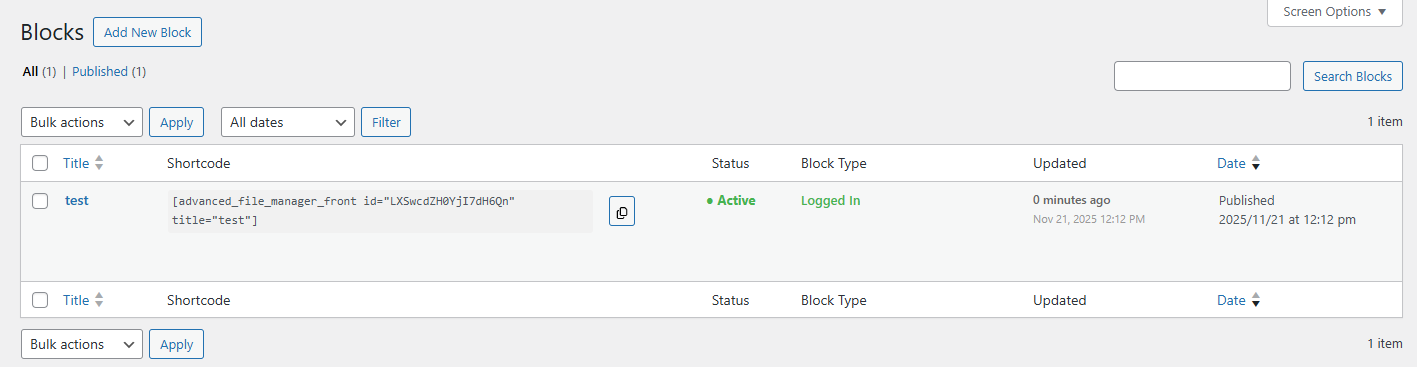 Managing Multiple Blocks in Advanced File Manager 3