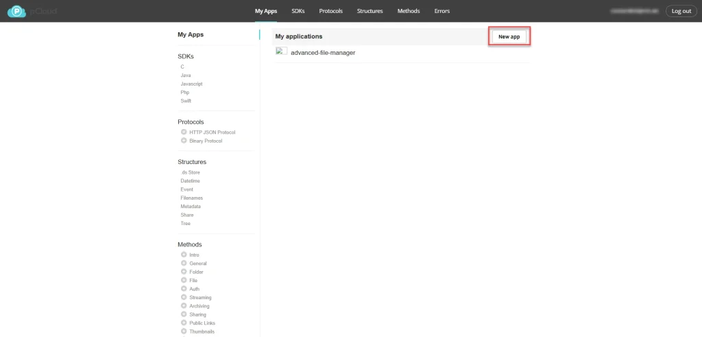 AFM pCloud Integration step 3