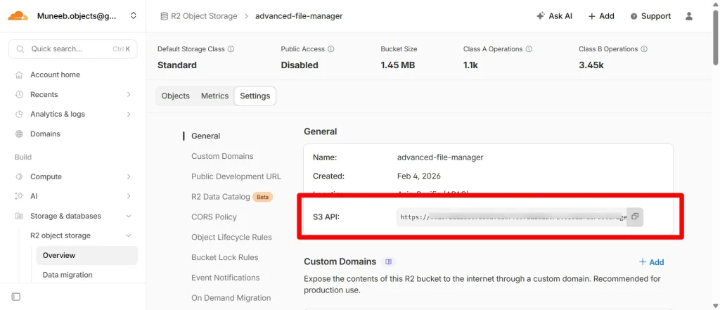 Afm Cloudflare R2 Integration step 8