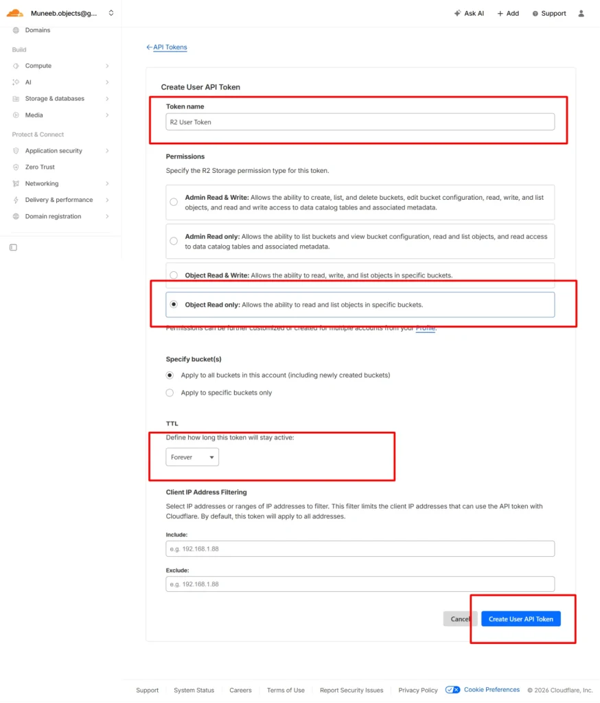 Afm Cloudflare R2 Integration step 10