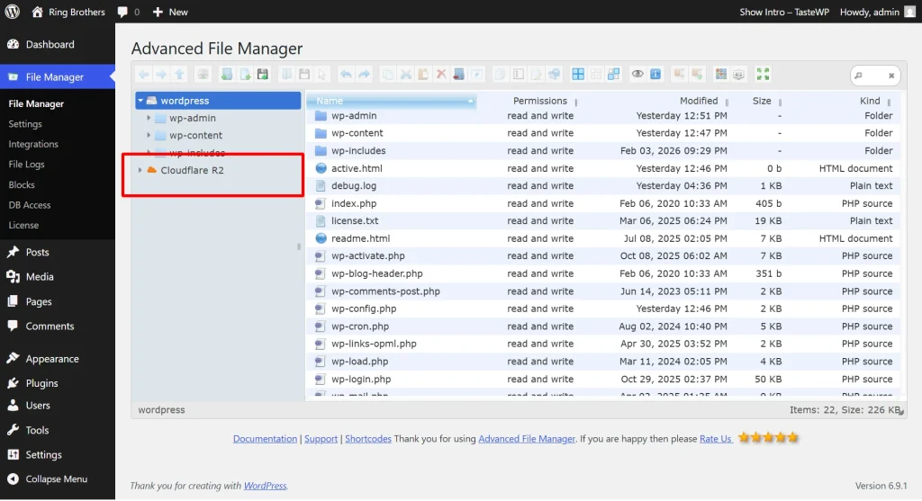 Afm Cloudflare R2 Integration step 12