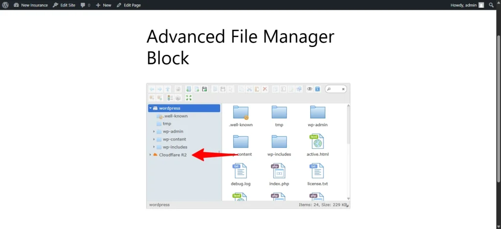 Frontend Cloud Storage Blocks step 4