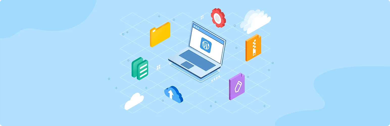 Filester plugin file manager layout for accessing WordPress website directories