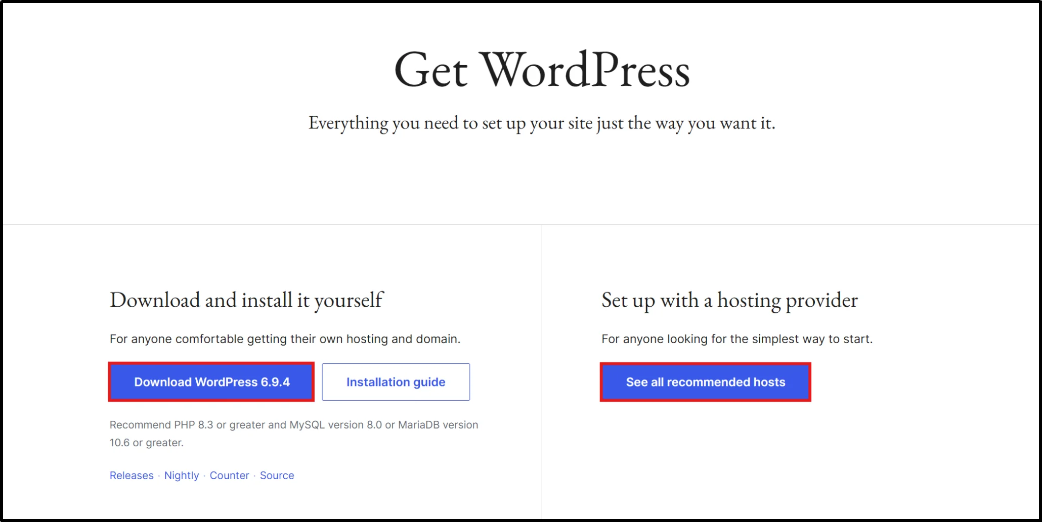 Download a fresh copy of WordPress to replace corrupted core files