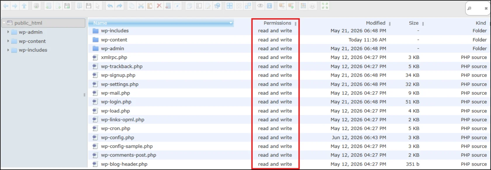 Fundamentals of WordPress file permissions showing owner, group, and public access levels