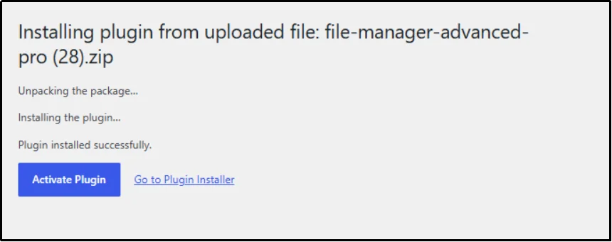 Activate button after plugin installation completes